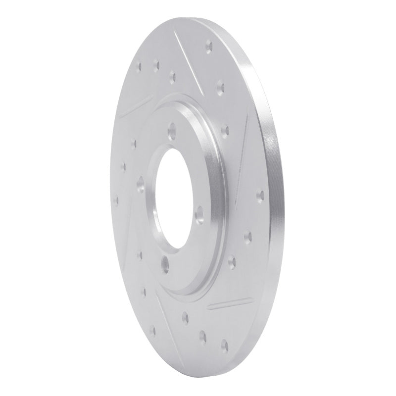 R1 Concepts R1 70-79 Toyota Celica Front Right Drilled & Slotted Silver Brake Rotor