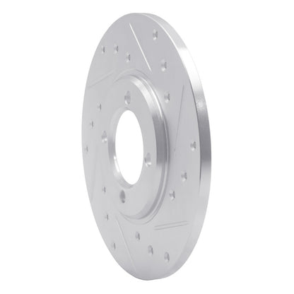 R1 Concepts R1 70-79 Toyota Celica Front Right Drilled & Slotted Silver Brake Rotor