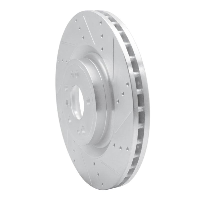 R1 Concepts R1 12-19 Mercedes-Benz GLE400 Front Right Drilled & Slotted Silver Brake Rotor