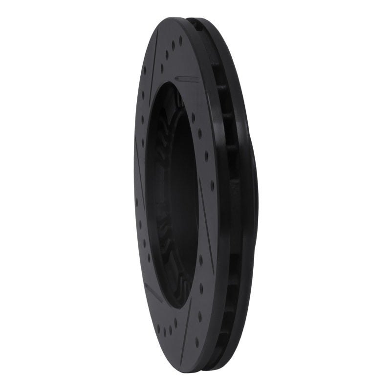 R1 Concepts R1 99-03 Mazda Protege Front Right Drilled & Slotted Black Brake Rotor