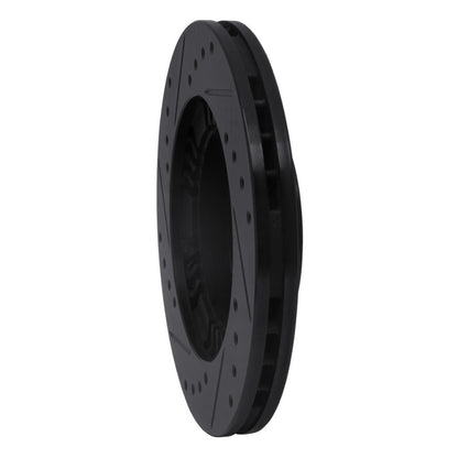 R1 Concepts R1 99-03 Mazda Protege Front Right Drilled & Slotted Black Brake Rotor