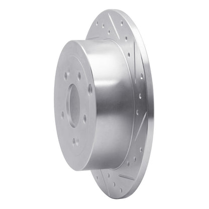 R1 Concepts R1 07-09 Hyundai SANTA FE Rear Right Drilled & Slotted Silver Brake Rotor