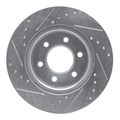 R1 Concepts R1 1991-1996 Dodge Dakota 4WD Front Right Drilled & Slotted Silver Brake Rotor