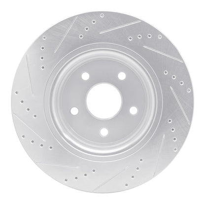 R1 Concepts R1 04-06 Dodge Ram 1500 Pickup Front Right Drilled & Slotted Silver Brake Rotor
