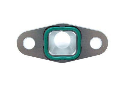 Torque Solution Billet Offset Oil Drain Flange w/ Integrated -10AN Flange: T3/T4 & PTE/Borg Turbo