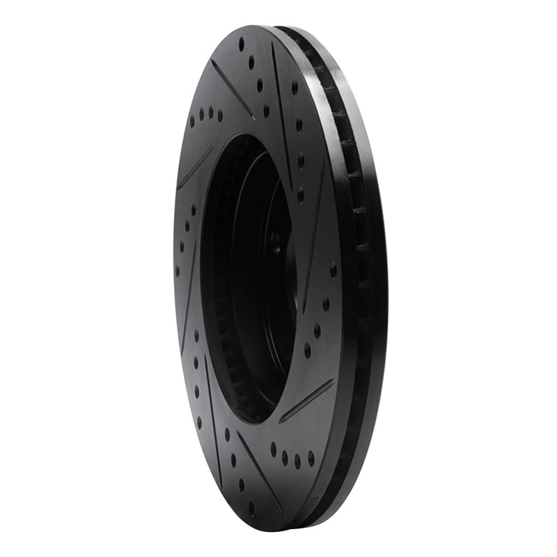 R1 Concepts R1 07-10 Chevrolet Cobalt Front Left Drilled & Slotted Black Brake Rotor