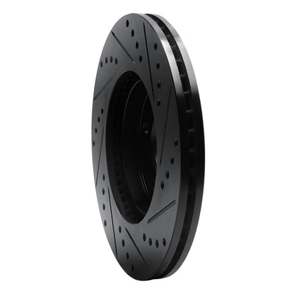 R1 Concepts R1 07-10 Chevrolet Cobalt Front Left Drilled & Slotted Black Brake Rotor