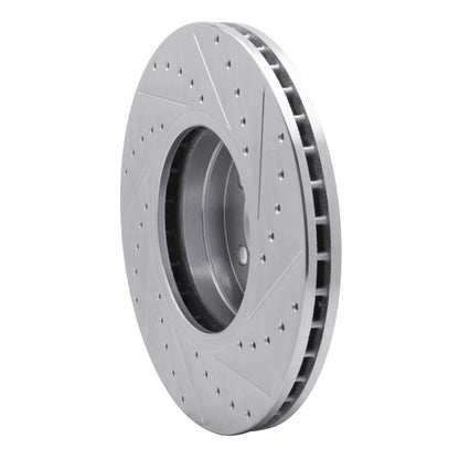 R1 Concepts R1 03-05 Land Rover Range Rover Front Left Drilled & Slotted Silver Brake Rotor