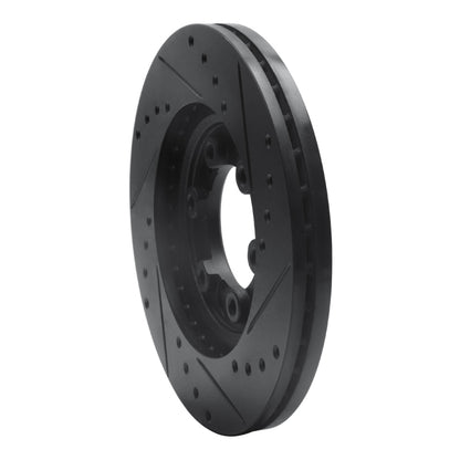 R1 Concepts R1 92-02 Acura SLX Front Left Drilled & Slotted Black Brake Rotor