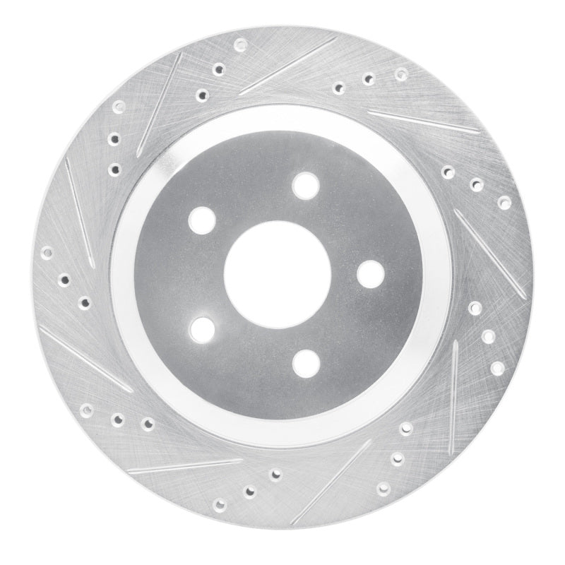 R1 Concepts R1 04-07 Ford Freestar Rear Left Drilled & Slotted Silver Brake Rotor