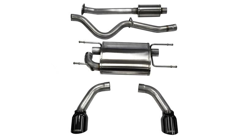 CORSA Performance Corsa 2012-2025 Scion FRS / Subaru BRZ Black Tip Sport Cat-Back Exhaust
