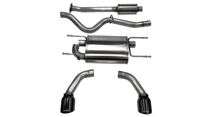 CORSA Performance Corsa 2012-2025 Scion FRS / Subaru BRZ Black Tip Sport Cat-Back Exhaust