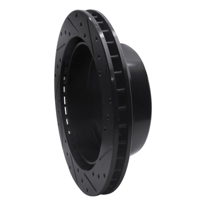 R1 Concepts R1 00-14 Cadillac Escalade EXT Rear Left Drilled & Slotted Black Brake Rotor