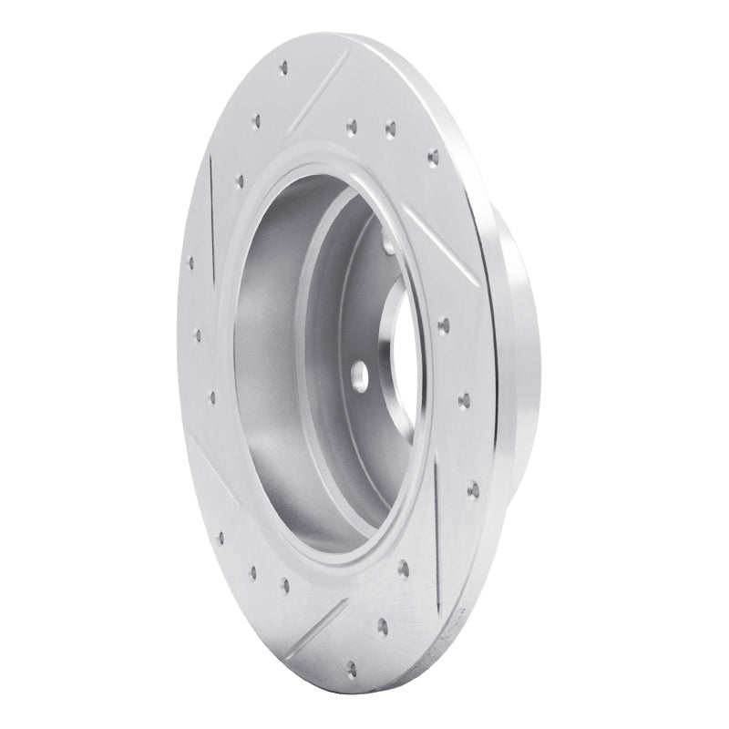 R1 Concepts R1 91-99 BMW 323I Rear Right Drilled & Slotted Silver Brake Rotor
