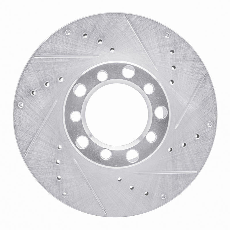 R1 Concepts R1 79-85 Mercedes-Benz 300SD Front Right Drilled & Slotted Silver Brake Rotor