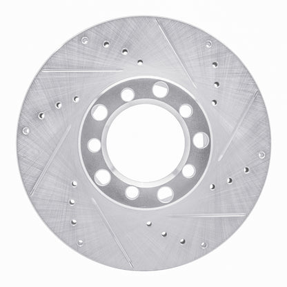 R1 Concepts R1 79-85 Mercedes-Benz 300SD Front Right Drilled & Slotted Silver Brake Rotor