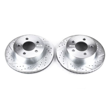 PowerStop Power Stop 99-01 Jeep Cherokee Front Evolution Drilled & Slotted Rotors - Pair