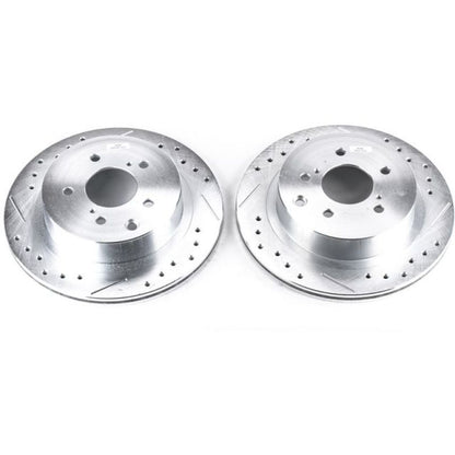 PowerStop Power Stop 89-96 Nissan 300ZX Rear Evolution Drilled & Slotted Rotors - Pair