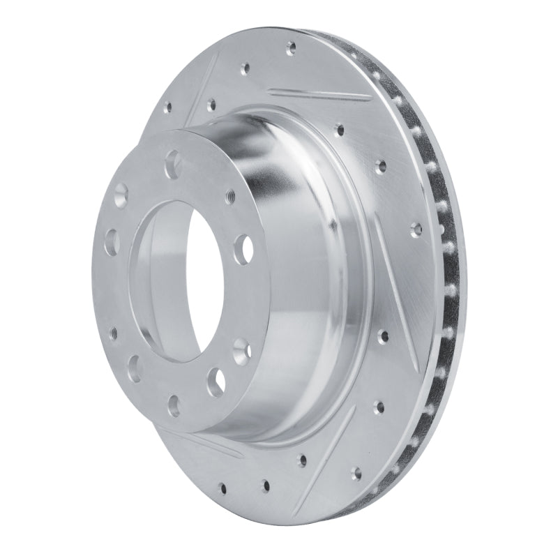 R1 Concepts R1 84-89 Porsche 911 Rear Left Drilled & Slotted Silver Brake Rotor