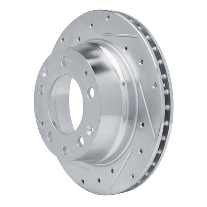R1 Concepts R1 84-89 Porsche 911 Rear Left Drilled & Slotted Silver Brake Rotor
