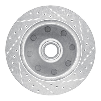 R1 Concepts R1 86-94 Ford E-250 Econoline Front Left Drilled & Slotted Silver Brake Rotor