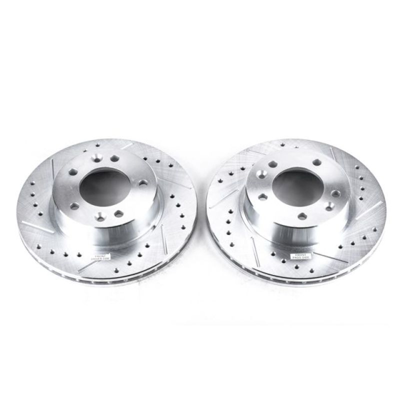 PowerStop Power Stop 86-91 Mazda RX-7 Front Evolution Drilled & Slotted Rotors - Pair