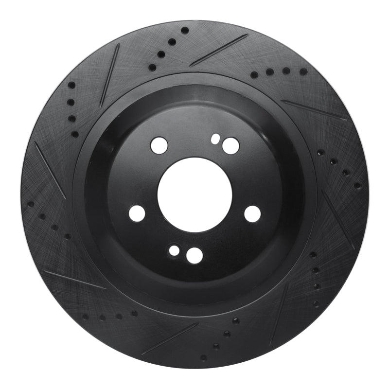R1 Concepts R1 14-21 Mercedes-Benz Maybach S560 Rear Left Drilled & Slotted Black Brake Rotor