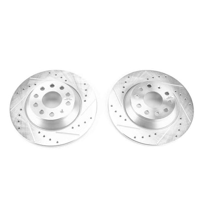 PowerStop Power Stop 15-16 Audi A3 Rear Evolution Drilled & Slotted Rotors - Pair