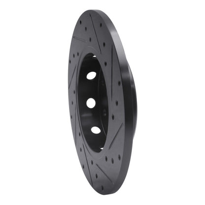R1 Concepts R1 97-98 Mercedes-Benz C230 Front Left Drilled & Slotted Black Brake Rotor