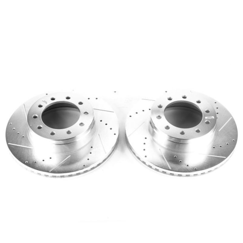 PowerStop Power Stop 17-20 Ford F-550 Super Duty Front Drilled & Slotted Rotor - Pair