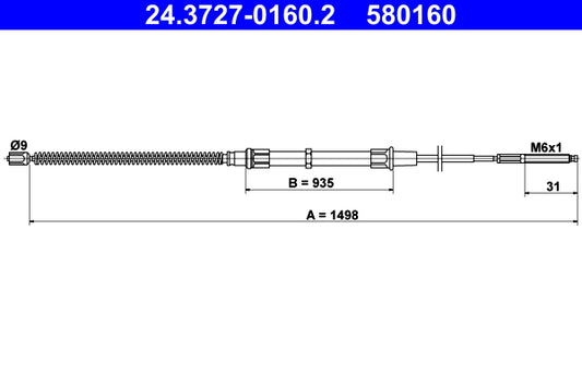 BOSCH 1987482034 Parking Brake Cable Pull