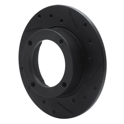 R1 Concepts R1 73-79 Honda Civic Front Right Drilled & Slotted Black Brake Rotor
