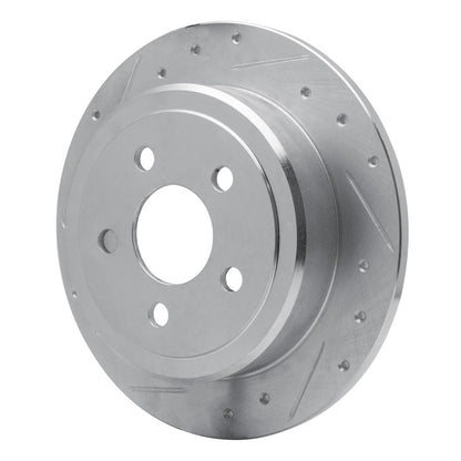 R1 Concepts R1 95-03 Ford Windstar Rear Left Drilled & Slotted Silver Brake Rotor