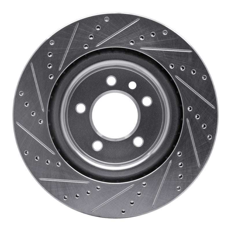 R1 Concepts R1 05-09 Land Rover Range Rover Sport Front Right Drilled & Slotted Silver Brake Rotor