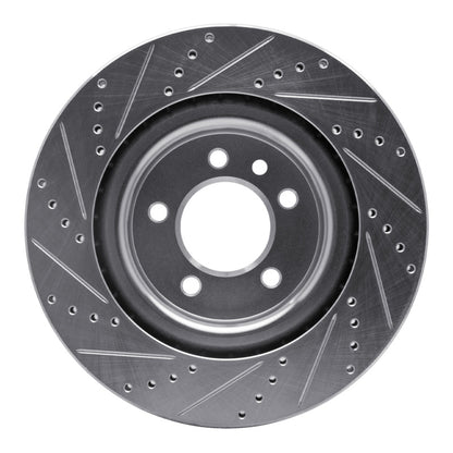 R1 Concepts R1 05-09 Land Rover Range Rover Sport Front Right Drilled & Slotted Silver Brake Rotor