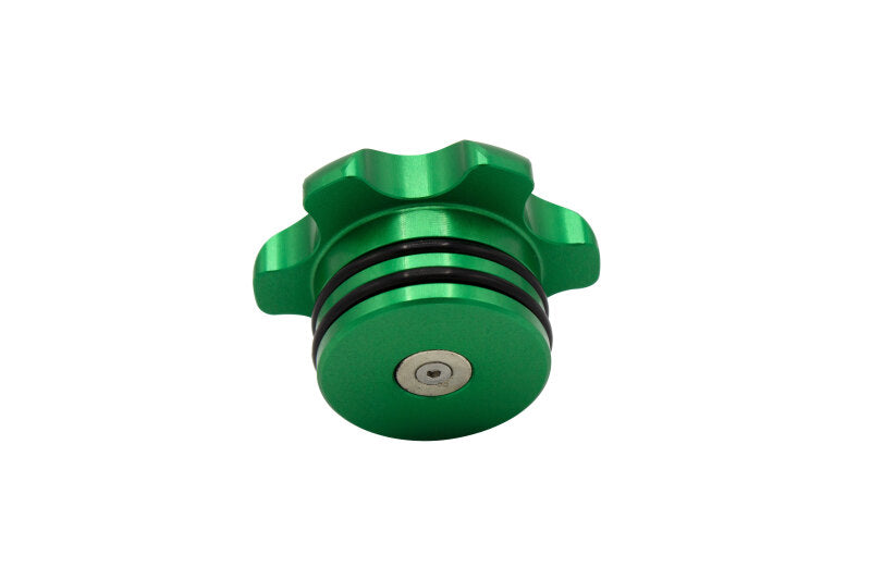 Fleece Performance 13-18 Dodge Cummins Green Anodized Billet Fuel Cap
