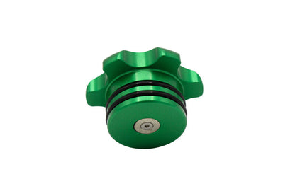Fleece Performance 13-18 Dodge Cummins Green Anodized Billet Fuel Cap
