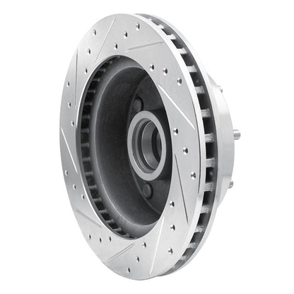 R1 Concepts R1 78-97 Dodge B200 / B200 Van / B250 Front Right Drilled & Slotted Silver Brake Rotor
