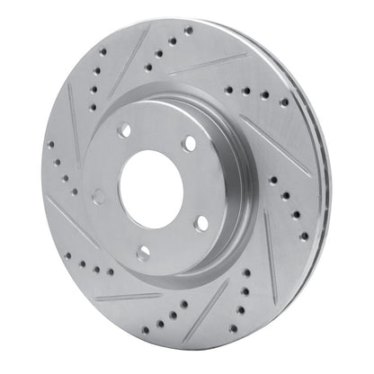 R1 Concepts R1 82-85 Mercedes-Benz 500SEC Front Left Drilled & Slotted Silver Brake Rotor