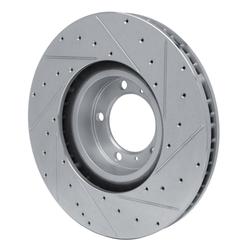 R1 Concepts R1 10-24 Audi RS e-Tron GT Left Front Drilled & Slotted Silver Brake Rotor