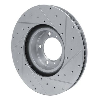 R1 Concepts R1 10-24 Audi RS e-Tron GT Left Front Drilled & Slotted Silver Brake Rotor