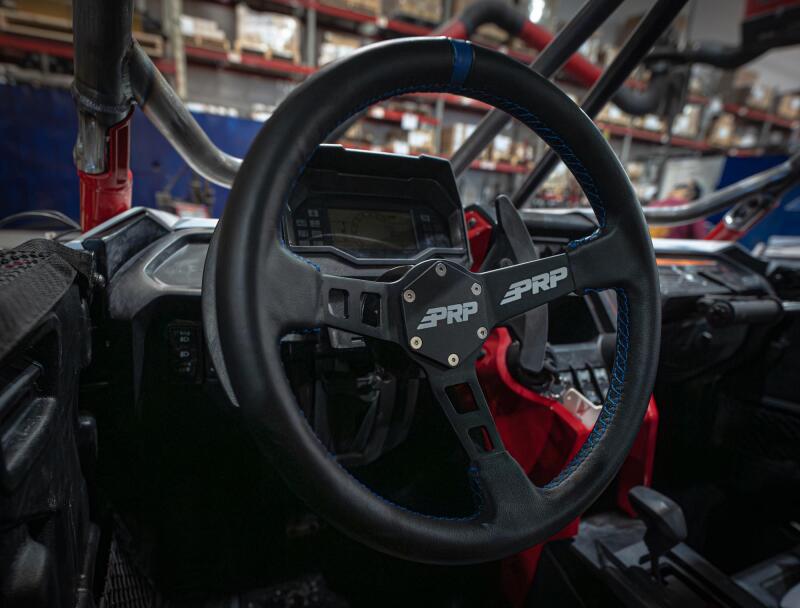 PRP Seats PRP Deep Dish Leather Steering Wheel - Blue