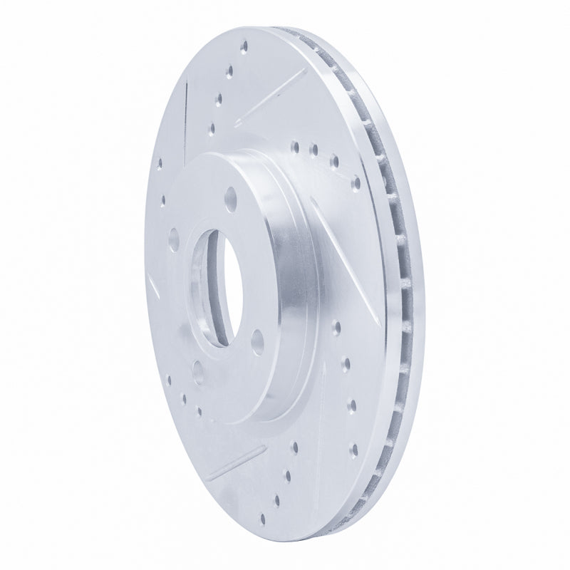 R1 Concepts R1 14-23 Ford Fiesta (USA/Canada) Front Left Drilled & Slotted Silver Brake Rotor