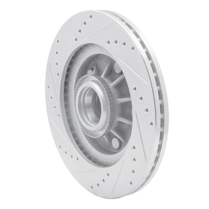 R1 Concepts R1 97-99 Ford F-150 RWD Front Right Drilled & Slotted Silver Brake Rotor