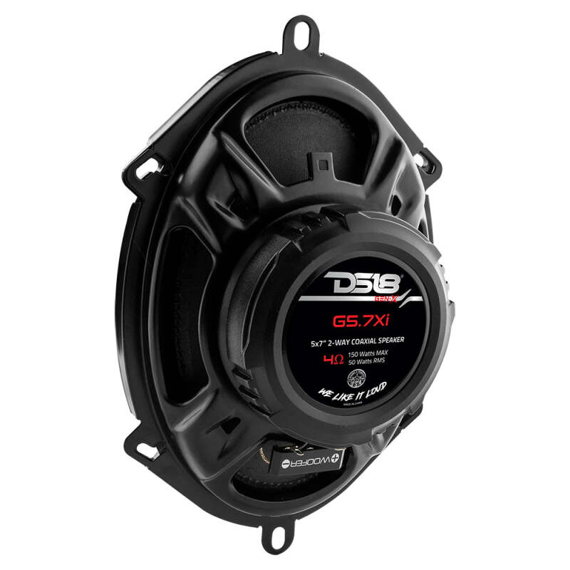 DS18 5x7in 50 Watts RMS 4 ohm 2-Way Coaxial Speaker System Universal Fit