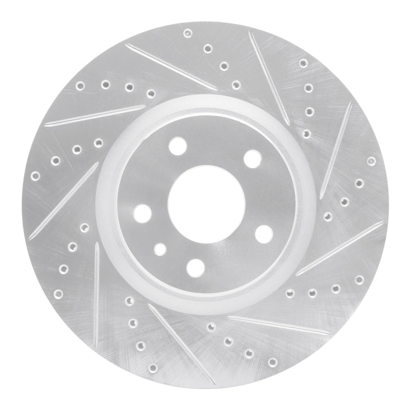 R1 Concepts R1 13-20 Ford Fusion Front Right Drilled & Slotted Silver Brake Rotor