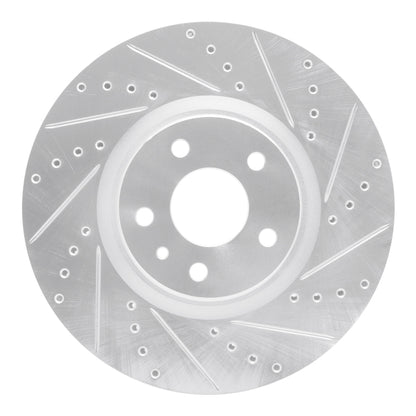 R1 Concepts R1 13-20 Ford Fusion Front Right Drilled & Slotted Silver Brake Rotor