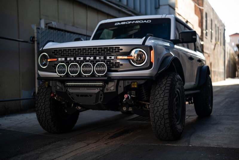 DV8 Offroad 7in Halo Elite Round Light w/ Accent Halo - White/Amber