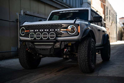 DV8 Offroad 7in Halo Elite Round Light w/ Accent Halo - White/Amber