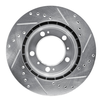 R1 Concepts R1 97-04 Porsche Boxster Rear Left Drilled & Slotted Silver Brake Rotor
